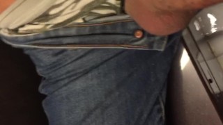 Horny teen public jackoff Large Uncut Cock masturbation edging leaky precum