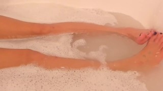 Teaser Tub Tuesday! bathtub Foot fun. splish splash