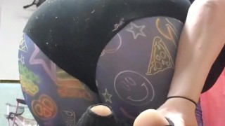 Busty SLT Shoe Strip w/ Black Legwarmers