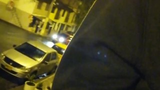 Jerking Off Outside Close Up Cum Almost Got Caught - Camilo Brown