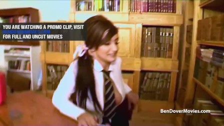 teen dressed as Schoolgirl filmed for first time