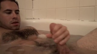 Cumming in the bubbles