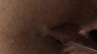 Cum on her pussy and then piss all over her