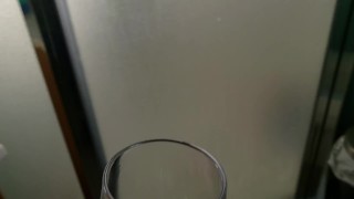 POV Hairy Pussy Pisses In A Glass Then Pee Tasting and Spitting