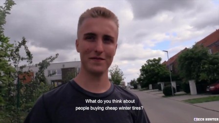 CZECH HUNTER 476 -  Blonde Euro Jock Gets Some Good Money For Raw Sex