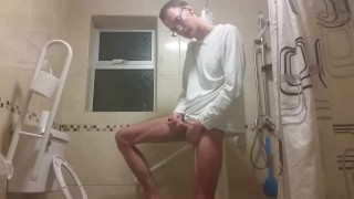 Very skinny lanky twig and his amazing cock