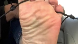 Toe tied self tickle 