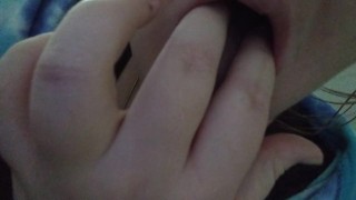 Sucking on my fingers 