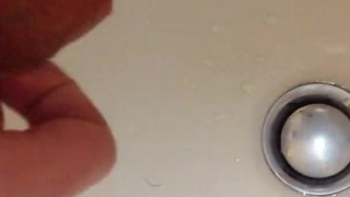 Hot piss in the sink. Spray.