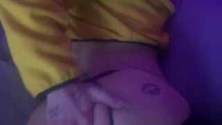 Femboy fingering himself