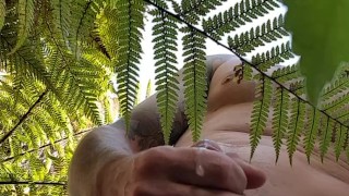 Nature walk ends with alot of cum!!