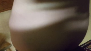 Cumming inside wifeys pussy from behind right after work