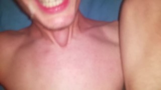 VERY SKINNY TEEN GIVES HIMSELF A BIG FACIAL (CUM ON FACE)