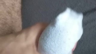 I cum in sock in bed