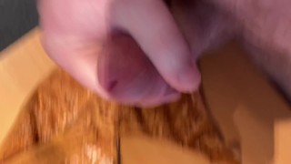 Cum over VS thong whilst watching a panty stuffing video of Pornhub