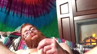 Playing with tight ass with a cumshot on chest 
