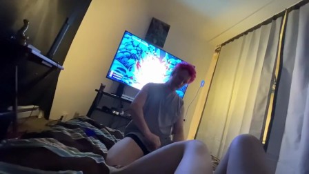 Female POV amateur wife gets foot massage, head and fucked with creampie