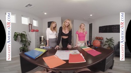 Naughty America - Marie McCray, Rachael Cavalli, and Riley Star and a bully