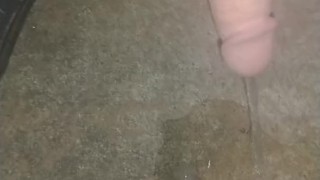 Pissing on the carport