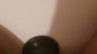 Riding my big black dildo