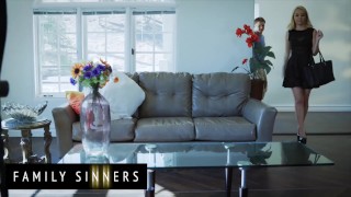 Family Sinners - Smal tit step mom rides stepson