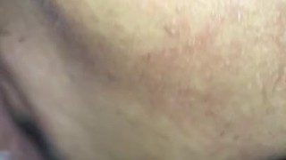 Up close eating her pregnant pink pussy