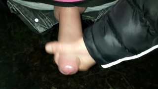 Middle eastern twink cums through a fence - He fucks a fence outdoor !!