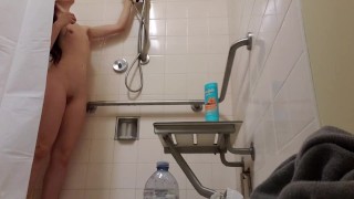 Standing Piss And Shower At The Gym