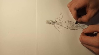 Hot August Ames Drawing - RIP