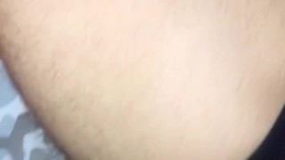 Pup Dingus rides his dildo (close up)