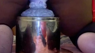 BBW getting stretched by large bad dragon cock