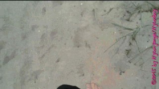 Spaziergang in Nylon am Strand ** Urlaub Wangerland **
