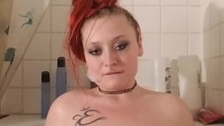 Bath time masturbation 