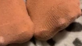 Ebony teen feet up close POV ASMR 