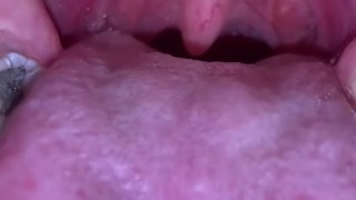 Teen mouth close up 
