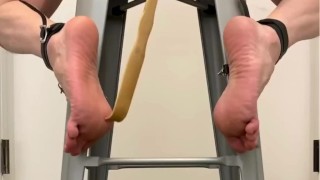 Ankles shackled 