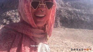 Porn inside an abandoned Bus in DESERT -Amateur Porn Vlog 2