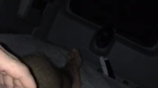 Playing with nice cock in a semi truck