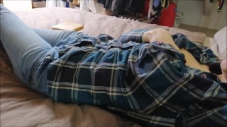 The Christmas'eve: Part One Masturbating at home with my feet tied