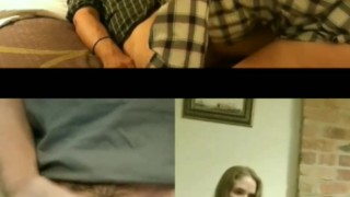 Duo Duct Tape Session - Mutual Masturbation Over Skype