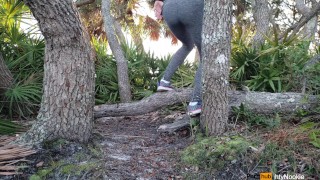 Nature Pee by the Tree (4K Public Pissing)