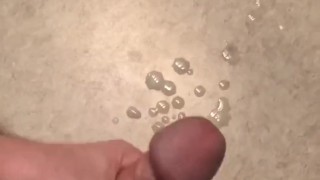 Cum on the bathroom counter 