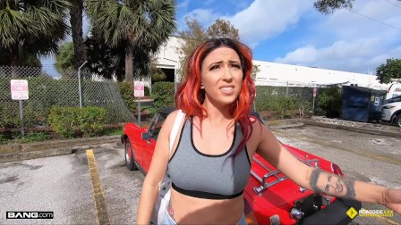 Roadside - Tattoo Redhead Fucks To Get Her Classic Car Fixed