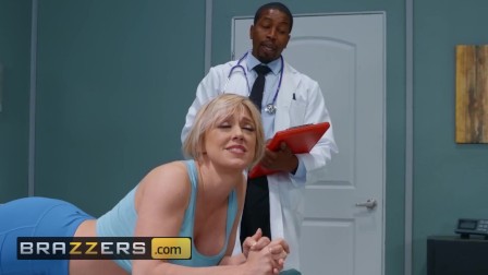 Brazzers -Blonde milf Dee Williams gets anal checked by bbc