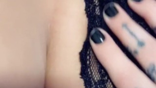 Thick girl rubbing her sweet pussy