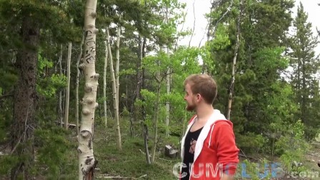Swallowing Cum Under the Suck Me Tree - Bearded Guy Gets Serviced Outdoors