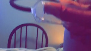 Big dick gets huge with penis pump