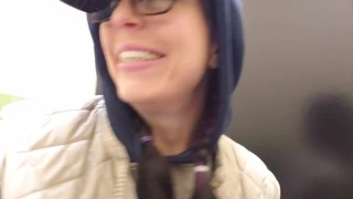 Pissing INto A Gas Station Garbage Can