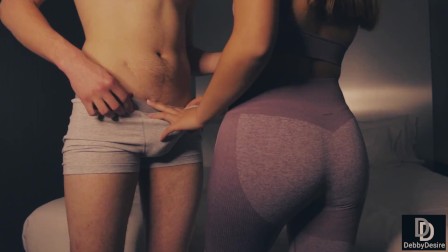Fitness teen with perfect ass gets fucked after training Spanish Audio