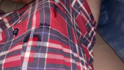 Cum soaks through my boxers under the blankets